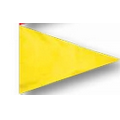 Fluorescent Yellow Vinyl Bike Pennant Flag Only w/ Pole Sleeve